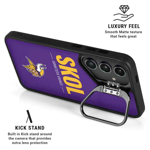 NFL Minnesota Vikings Team Motto Galaxy S25 Ultra Kickstand Case
